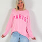Pullover Modell "Fleur de Paris" - rosa