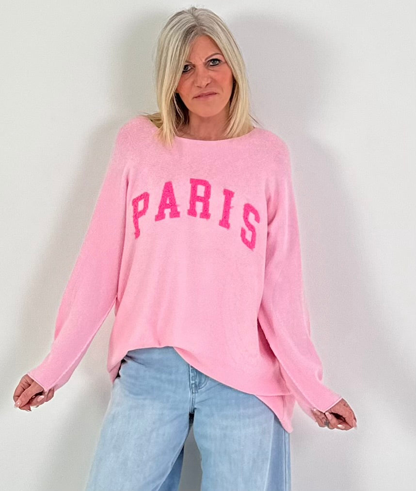 Pullover Modell "Fleur de Paris" - rosa