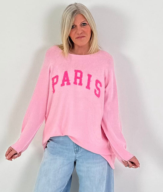 Pullover Modell "Fleur de Paris" - rosa