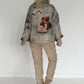 Jeansjacke mit Teddy-Print - used-grey