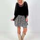 Oversized Häkelpullover - schwarz