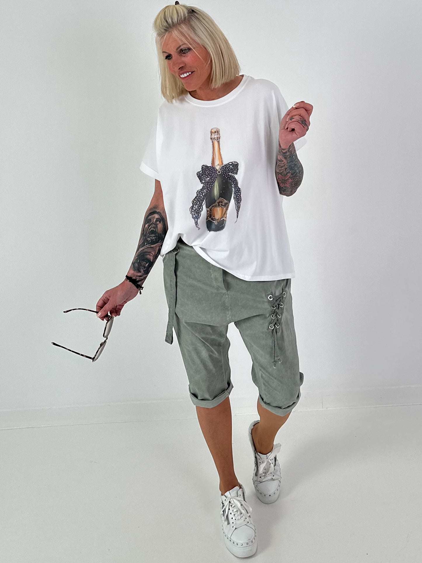 T-Shirt Champagne - weiss