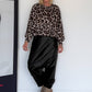 Ballonsweater im All Over Leo-Look - beige-leo-mehrfarbig