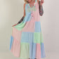 Ibiza Maxikleid - rosa-mint-hellblau