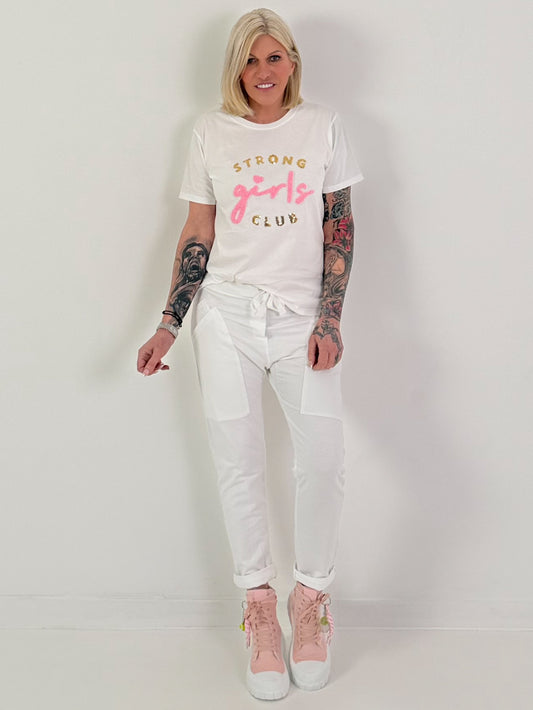 T-Shirt Girls Club - weiss