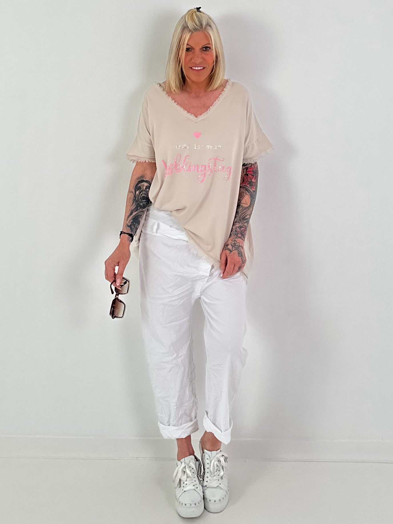 T-Shirt Lieblingstag - beige
