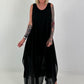 Sommerkleid mit Raff-Detail - schwarz