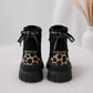High Sneaker in Wildleder-Optik  - schwarz-leo