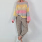 Grobstrickpullover mit Farbverlauf  - mehrfarbig