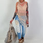 Long lace top asymmetric - beige