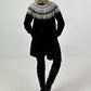 Turtleneck sweater model "Scandinavian Shine" - black-gray