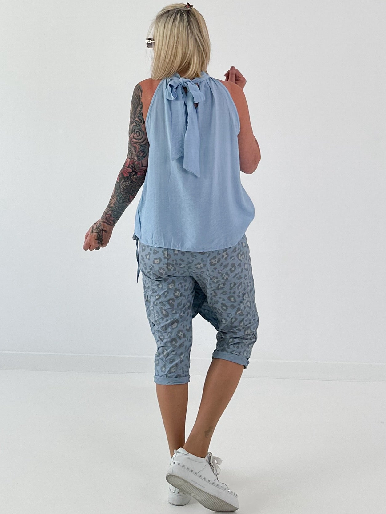 Neckholder Top -hellblau