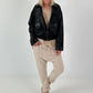 Sweatshirt Baggy mit aufgesetzten Taschen - beige