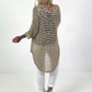 Oversized Häkelpulli - beige