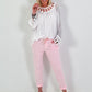 Silk Tunic with Crocheted Neckline - White