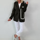 Blazer mit Statement Patch - oliv