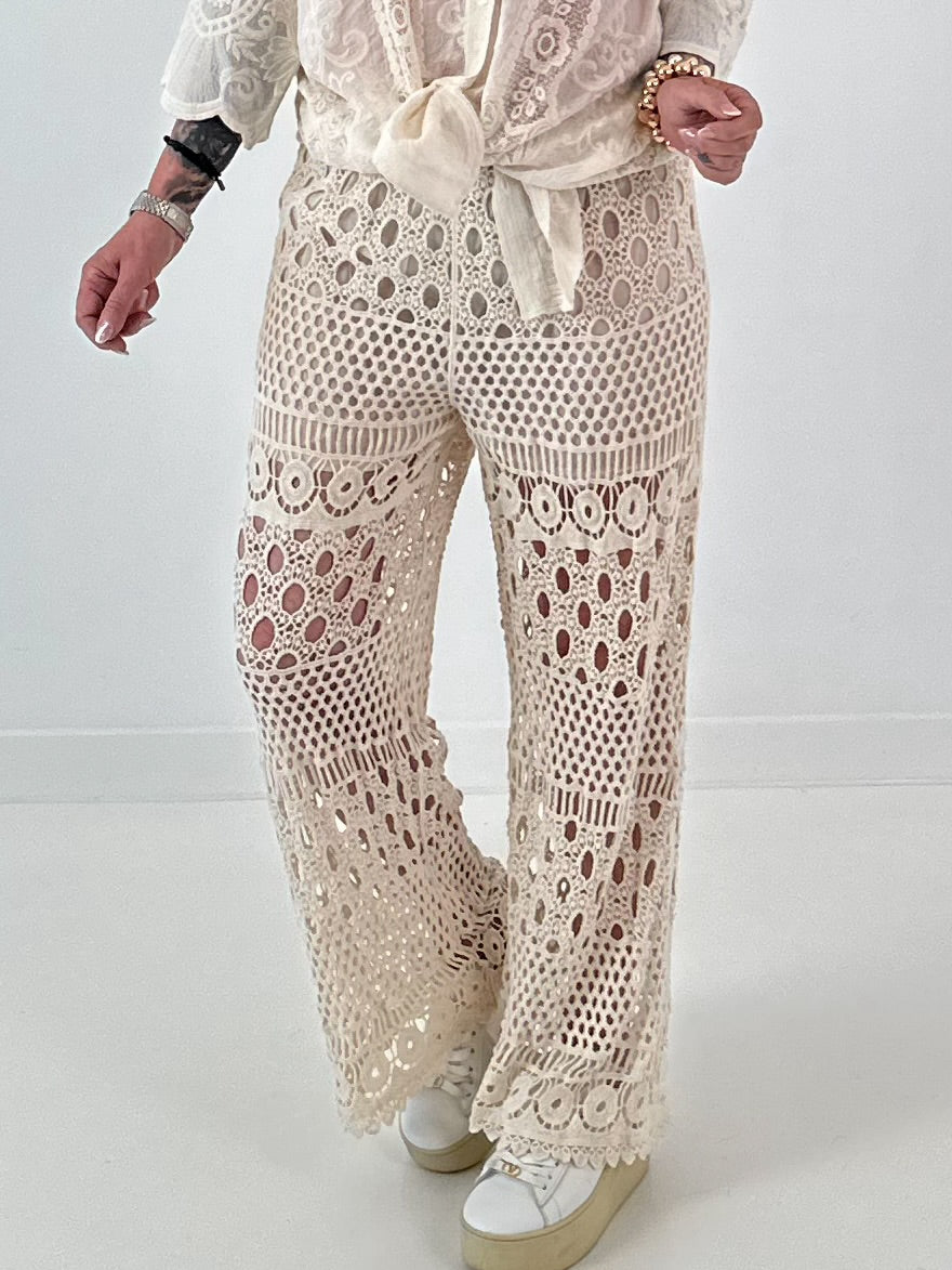 Ibiza Häkelhose - beige