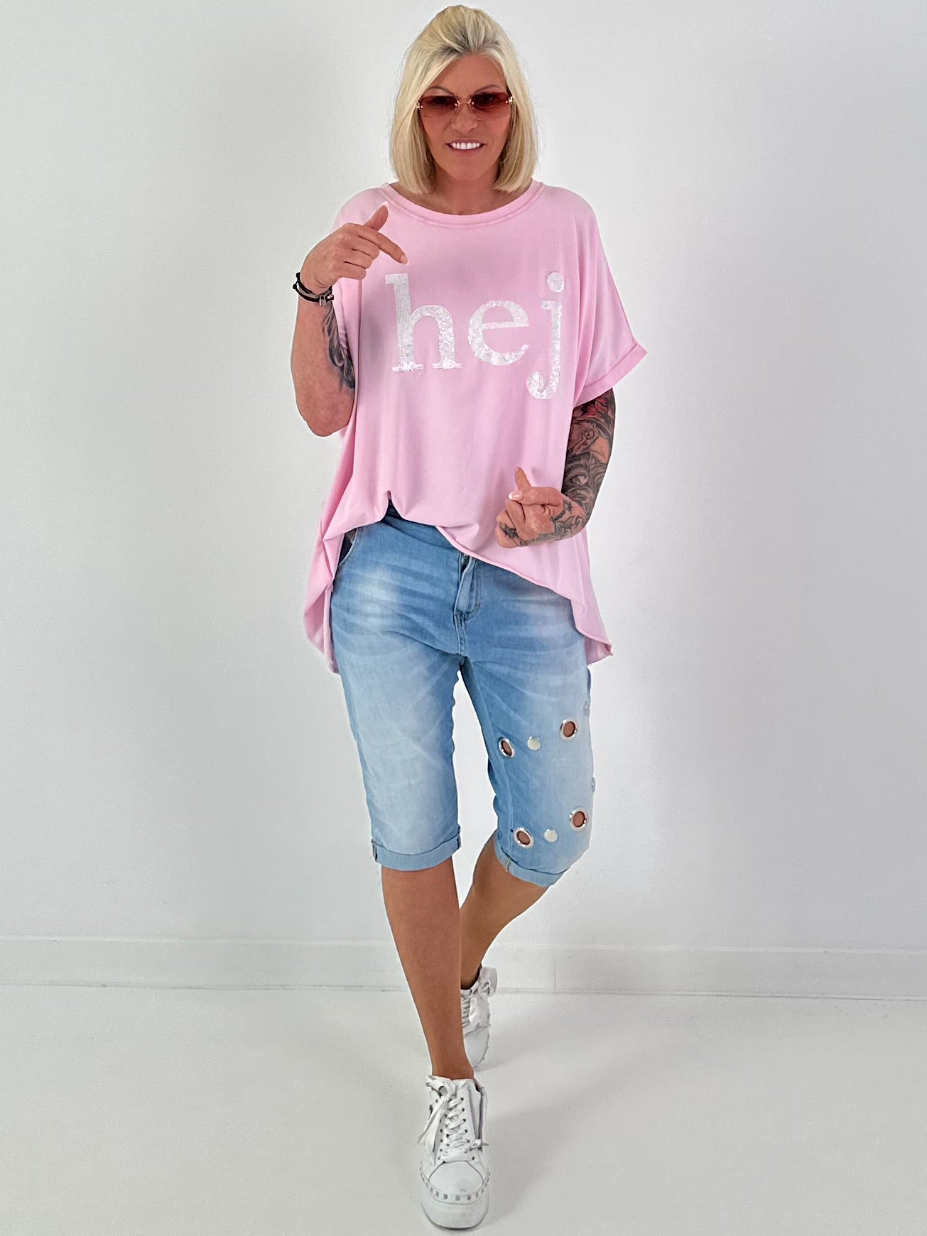 T-Shirt Hey - pink