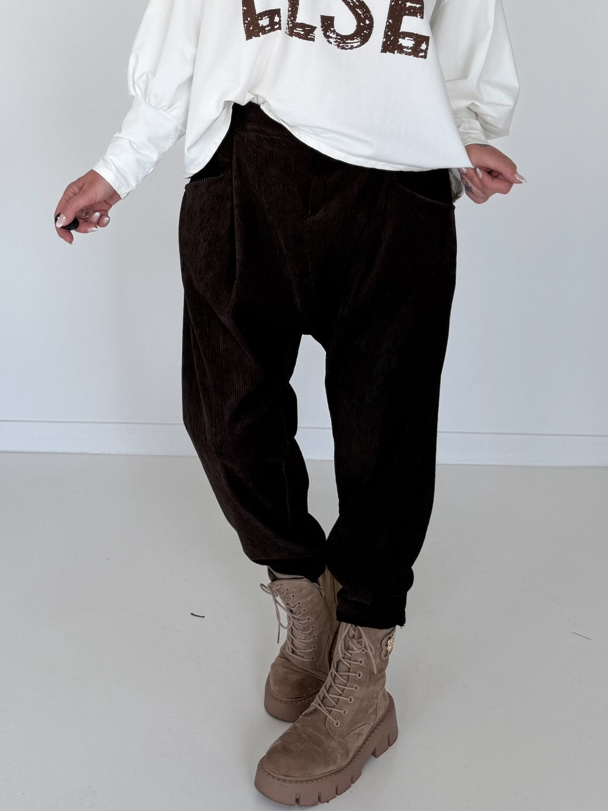 Cord-Baggy - mokka