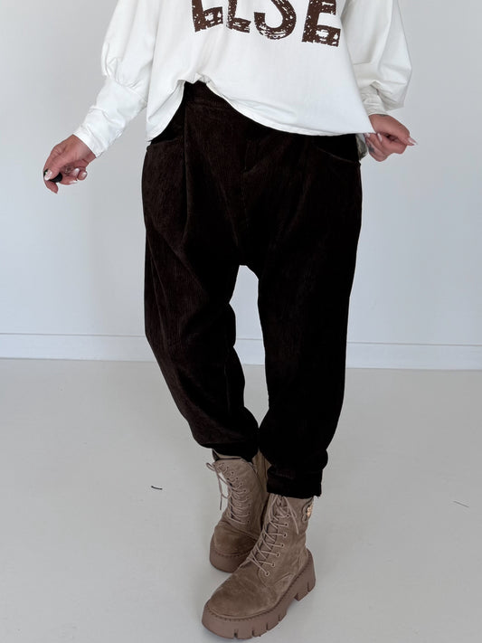 Cord-Baggy - mokka