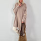 Asymmetrische oversized trui model "Line Affair" - beige