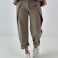 Hose mit besonderem Design - taupe