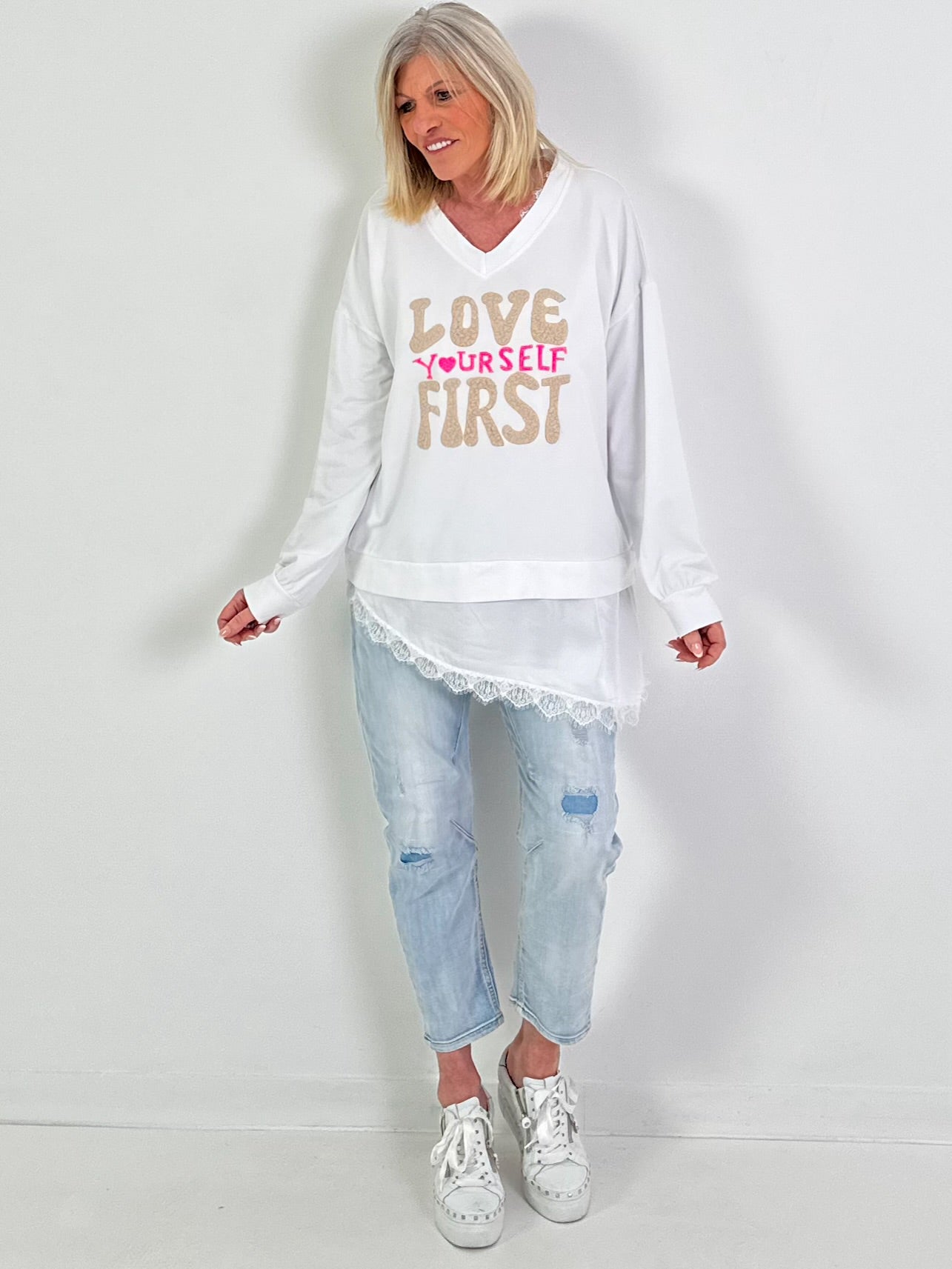 Sweater yourself - weiss