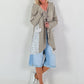 Oversized Leinen-Military Blazer - taupe