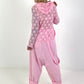 Leichter Hoodie aus Spitze - rosa