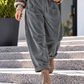 Lässige Hose mit großen Taschen und Gürtel - anthrazit