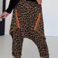 Haremhose im Leo-Print - karamell-mehrfarbig