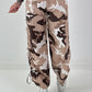 Balloon Linen Trousers with Fringe Details - taupe
