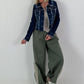 Fringed Denim Jacket - denim
