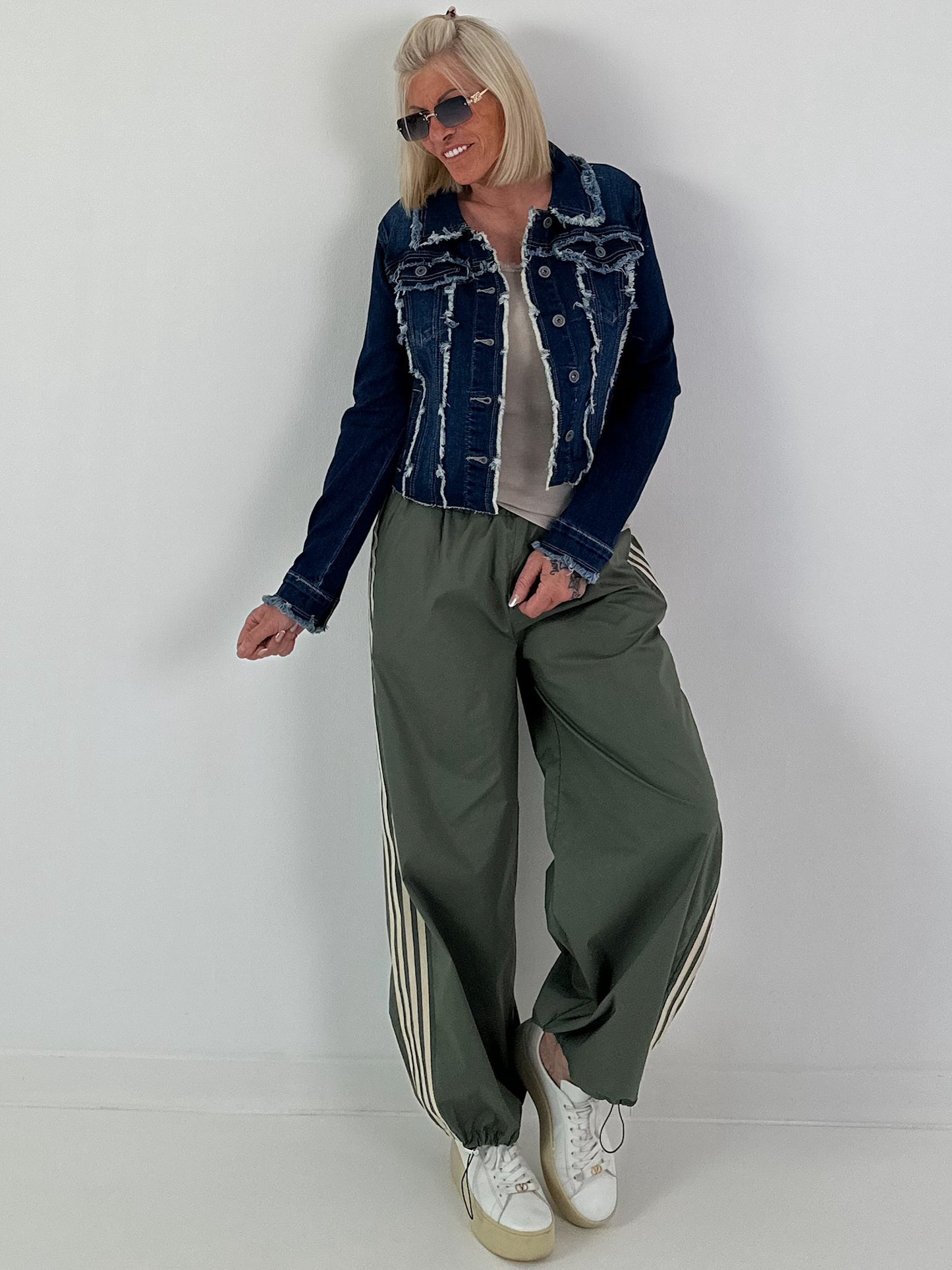 Fringed Denim Jacket - denim