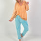 Tunic with lace hem - apricot