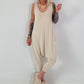 Jumpsuit mit Nieten- beige