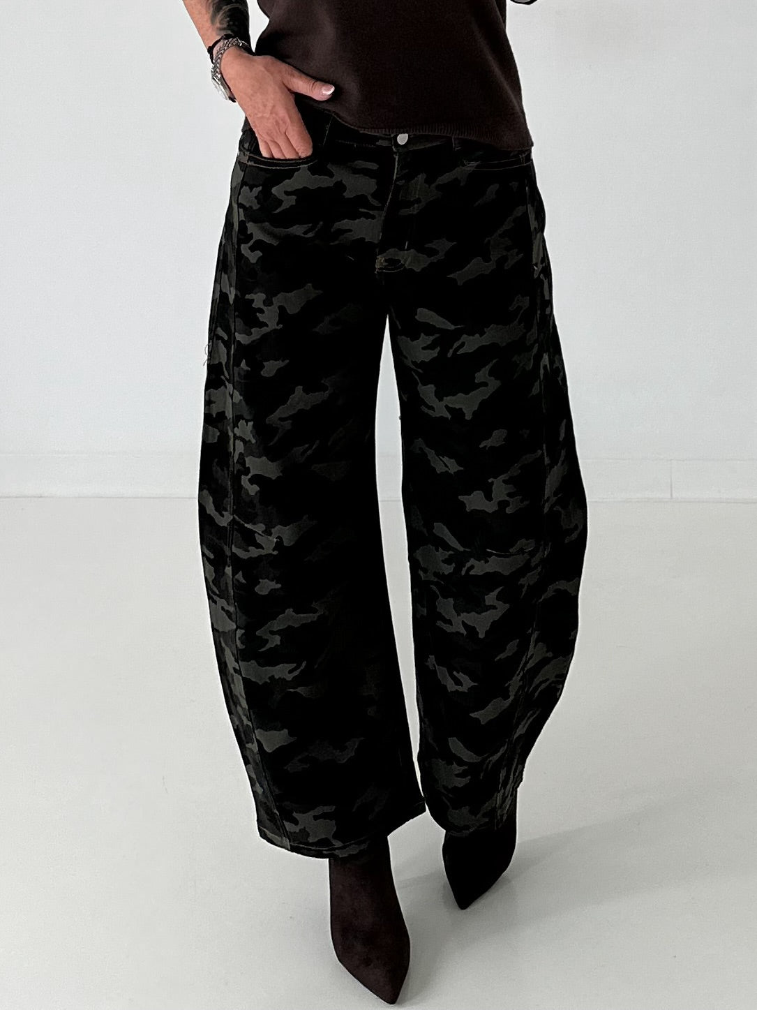 Camouflage Balloon Jeans Highwaist - mehrfarbig