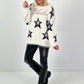 Sweater model "Star Script" - ecru