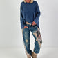 Oversized Shirt stone washed - blau