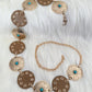 Chain belt with ornamental details - gold-beige