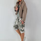 Balloon jacket with sophisticated collar - taupe