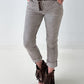 Hose stone washed mit Gürtel - taupe