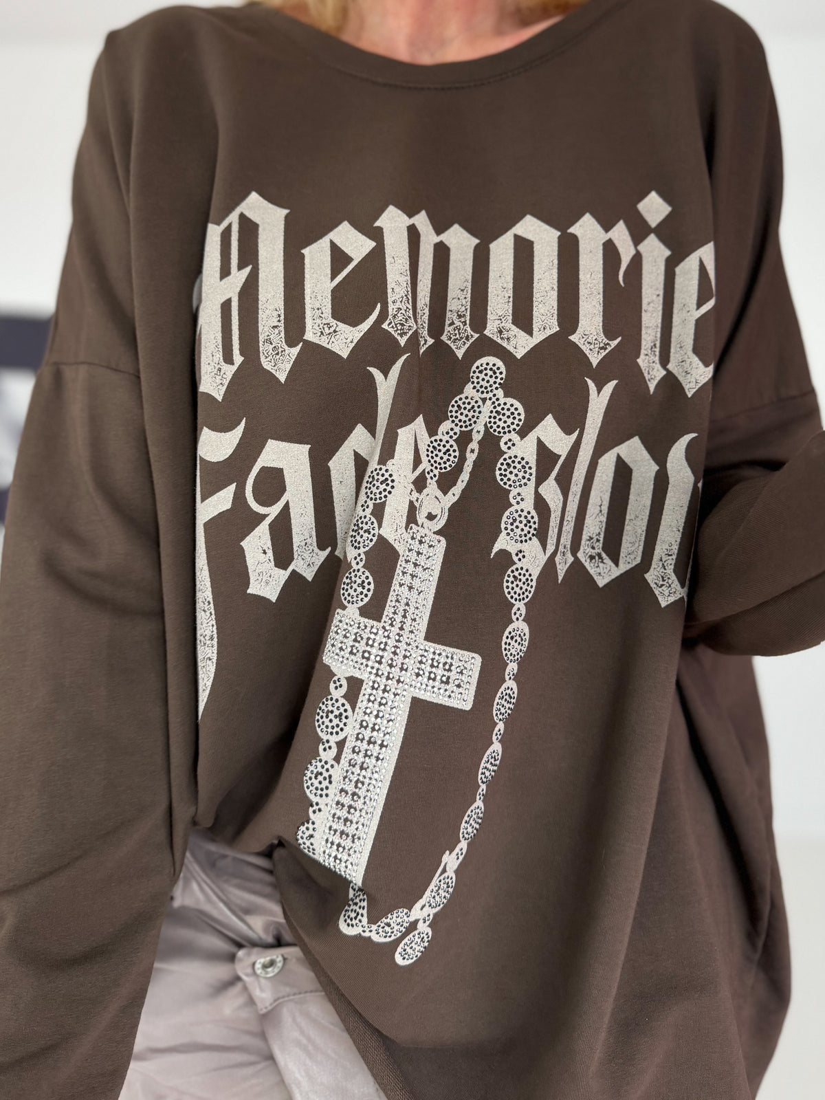 Sweater Memories Fade Glow - mokka