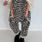 Haremhose im Leo-Print - beige-mehrfarbig