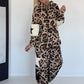 Zweiteiler mit Leo-Print und Stern-Patches - mehrfarbig