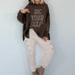 Oversized Hoodie Be Yourself - mokka