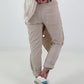 Stylische Hose im Knit-Look - beige