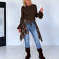 Waist Wrap im Karomuster - mokka-mehrfarbig