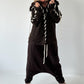 Cuddly knit cardigan with XXL fur collar - mocha