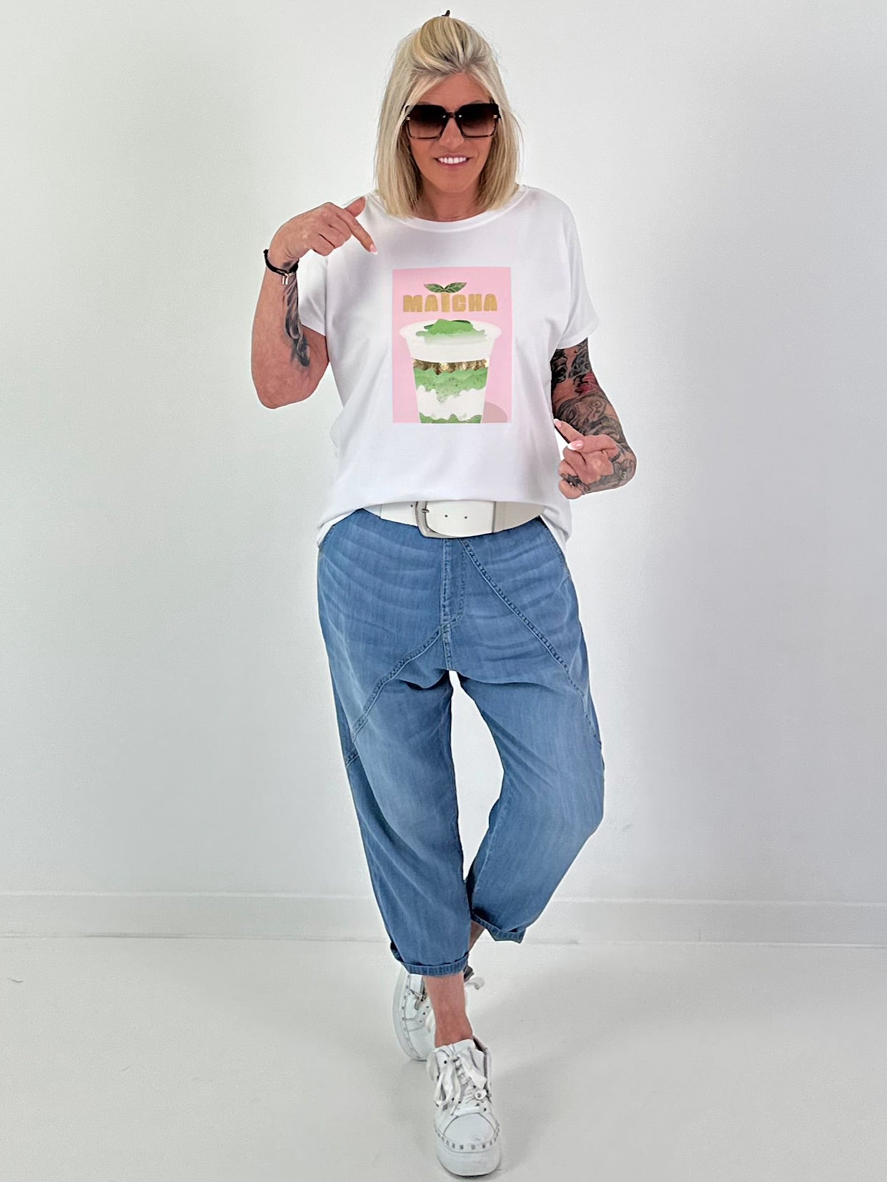 T-Shirt Matcha - white